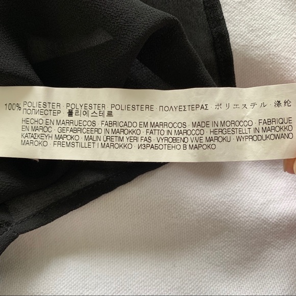 Zara sheer black shirt with studded collar - Picture 8 of 8